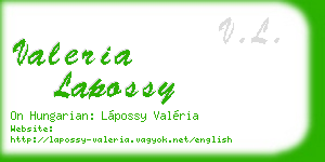 valeria lapossy business card