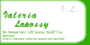 valeria lapossy business card